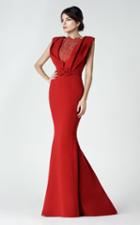 Saiid Kobeisy - Illusion Bateau Trumpet Gown 2925