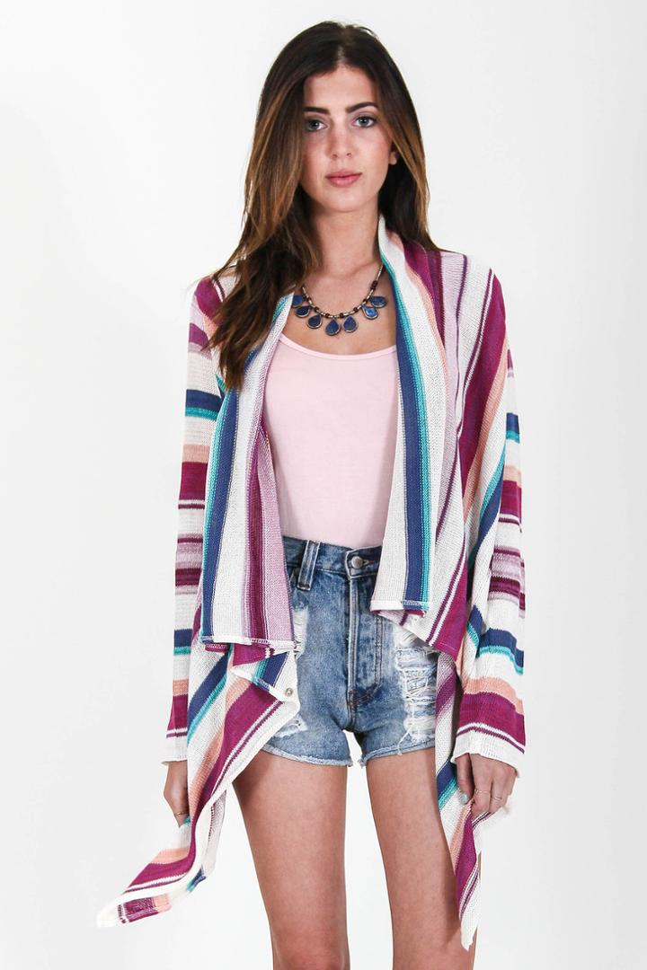 Goddis - Liv Drape Sweater In Sunny Isles