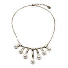 Ben-amun - Crystal Pearl Baguette Necklace