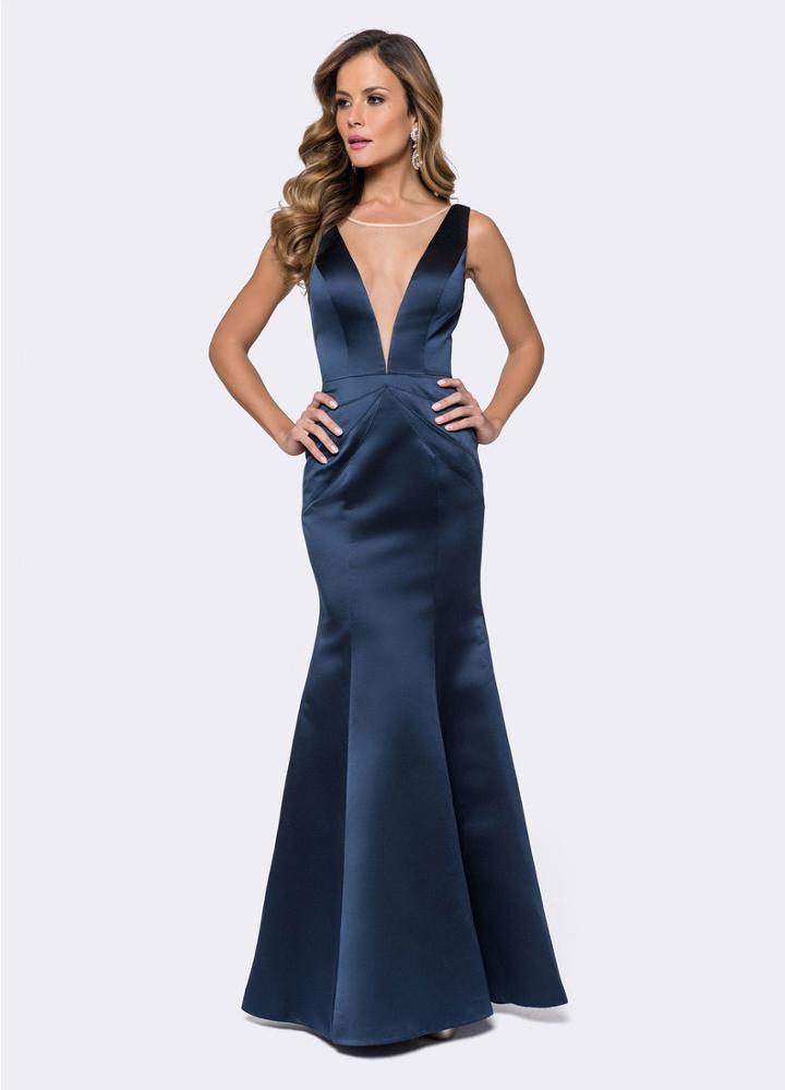 Ashley Lauren - 1183 Princess Seam Satin Evening Dress