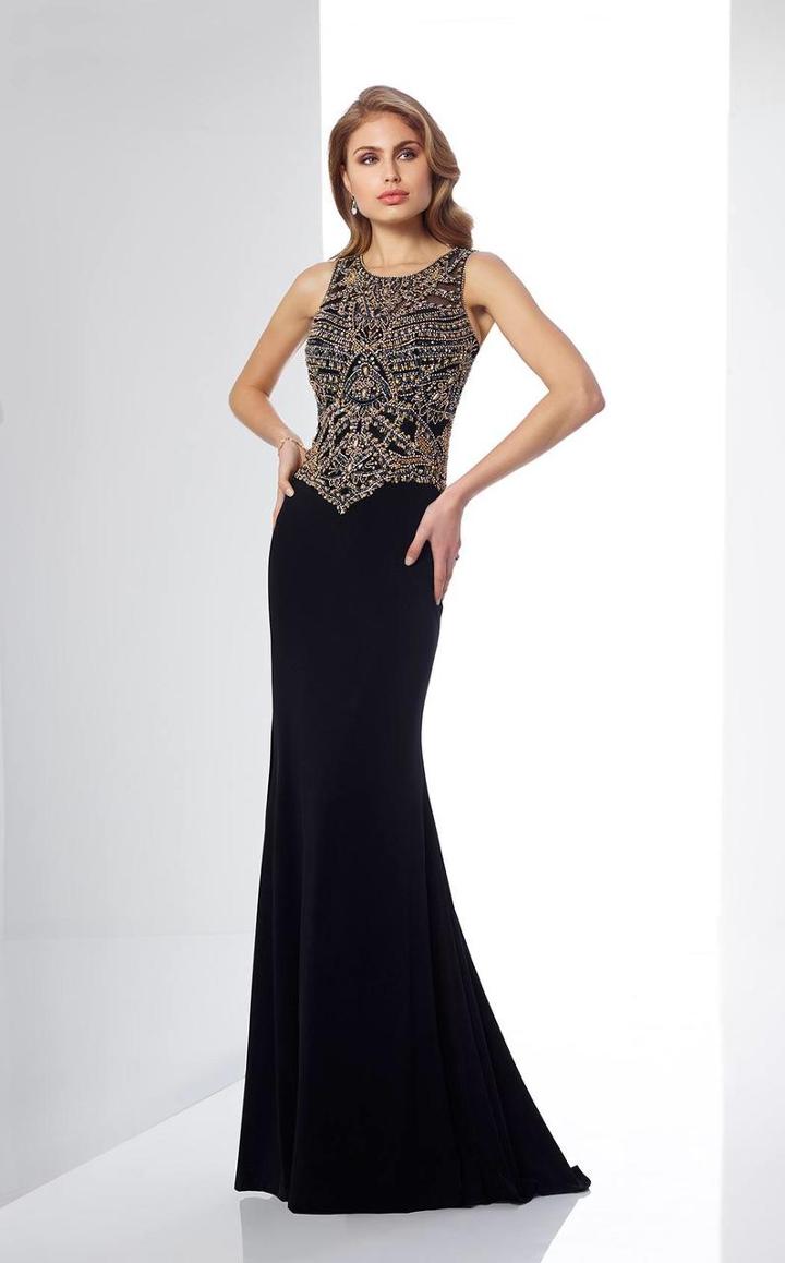 Social Occasions By Mon Cheri - 217833 Sleeveless Beaded Jewel Dress