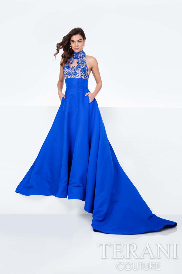Terani Prom - Halter Long Gown With Sweep Train 1712p2884