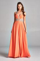 Aspeed - L1636 Embellished Illusion Jewel A-line Prom Dress