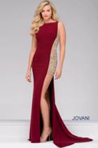 Jovani - Jersey Fitted Prom Dress 48852
