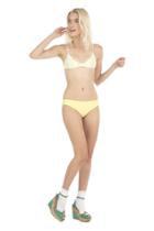 Lolli Swimwear - Moon Lover Top In Mellow Yellow & Stripes