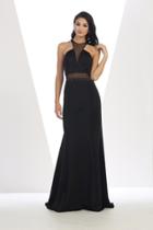Sleek Halter Neck Fit And Flare Dress