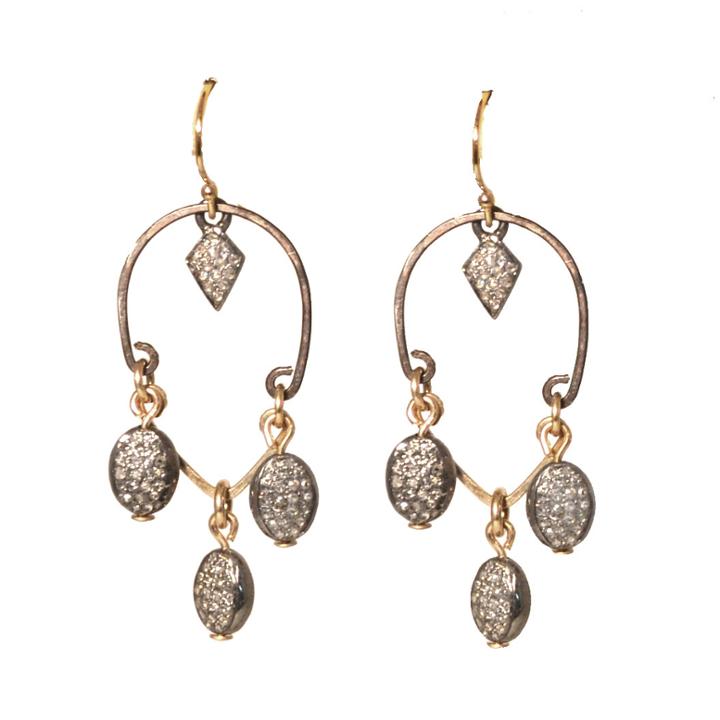 Mabel Chong - Imperial Dynasty Pave Diamond Earrings