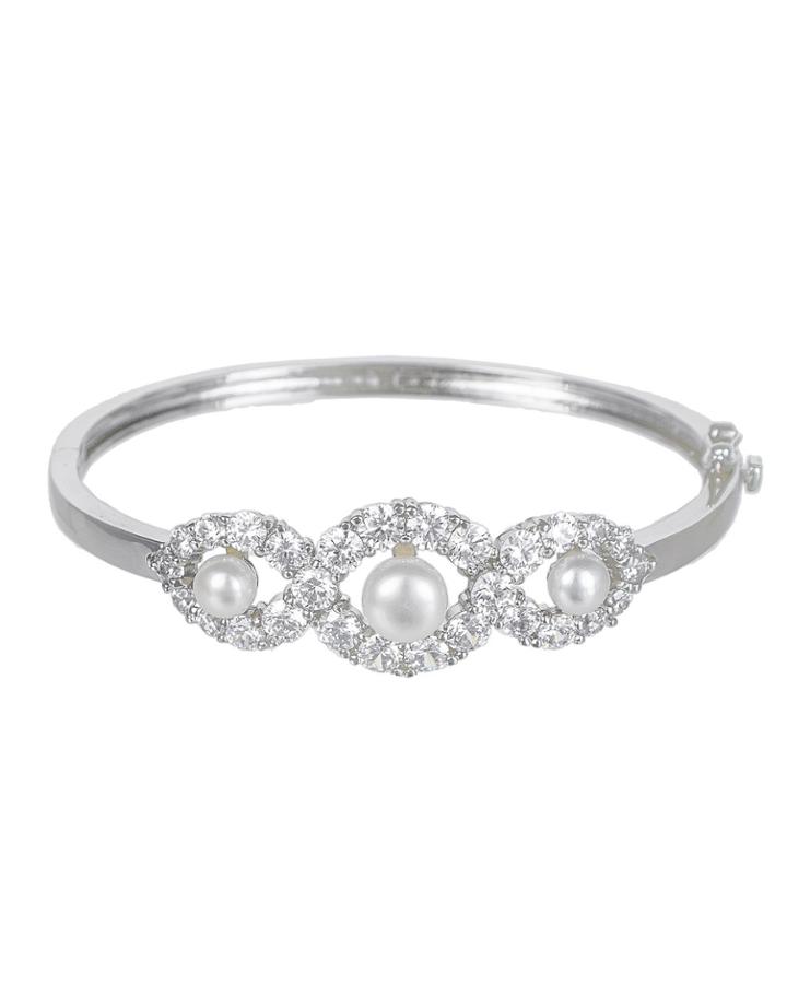 Cz By Kenneth Jay Lane - Freshwater Pearl Bangle