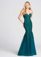 Ellie Wilde - Ew118082 Embellished Sweetheart Lace Tulle Mermaid Dress