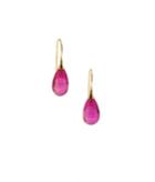 Lori Kaplan Jewelry - Brilliant Hot Pink Topaz Smooth Drop 14k Earrings