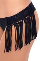 Luli Fama - Heart Of A Hippie Weave Fringed Moderate In Black