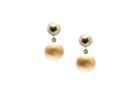 Tresor Collection - Lente 2 Tier Earrings With Pave Diamond Frame In 18k Yg