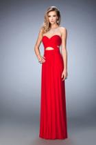 La Femme - 22624 Illusion Crystal Cutout Gown