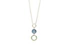 Tresor Collection - Green Amethyst & London Blue Topaz Necklace In 18k Yellow Gold