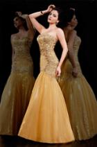 Mnm Couture - 8014 Bejeweled Sweetheart Trumpet Dress