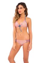 Luli Fama - American Dream Molded Push Up Bandeau Halter In Multicolor (l494435)