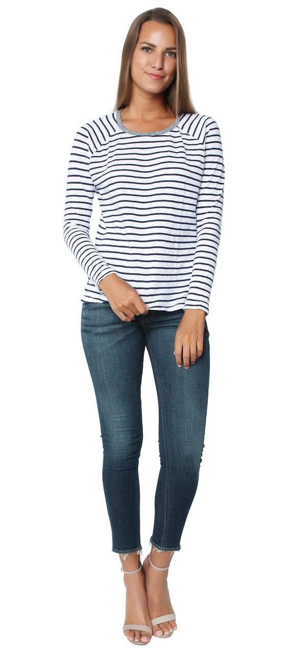 Sundry - Supima Stripe L/s