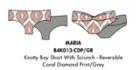 Nicolita Swimwear - New! Knotty Reversible Bikini Boy Short With Scrunch In Coral/grey