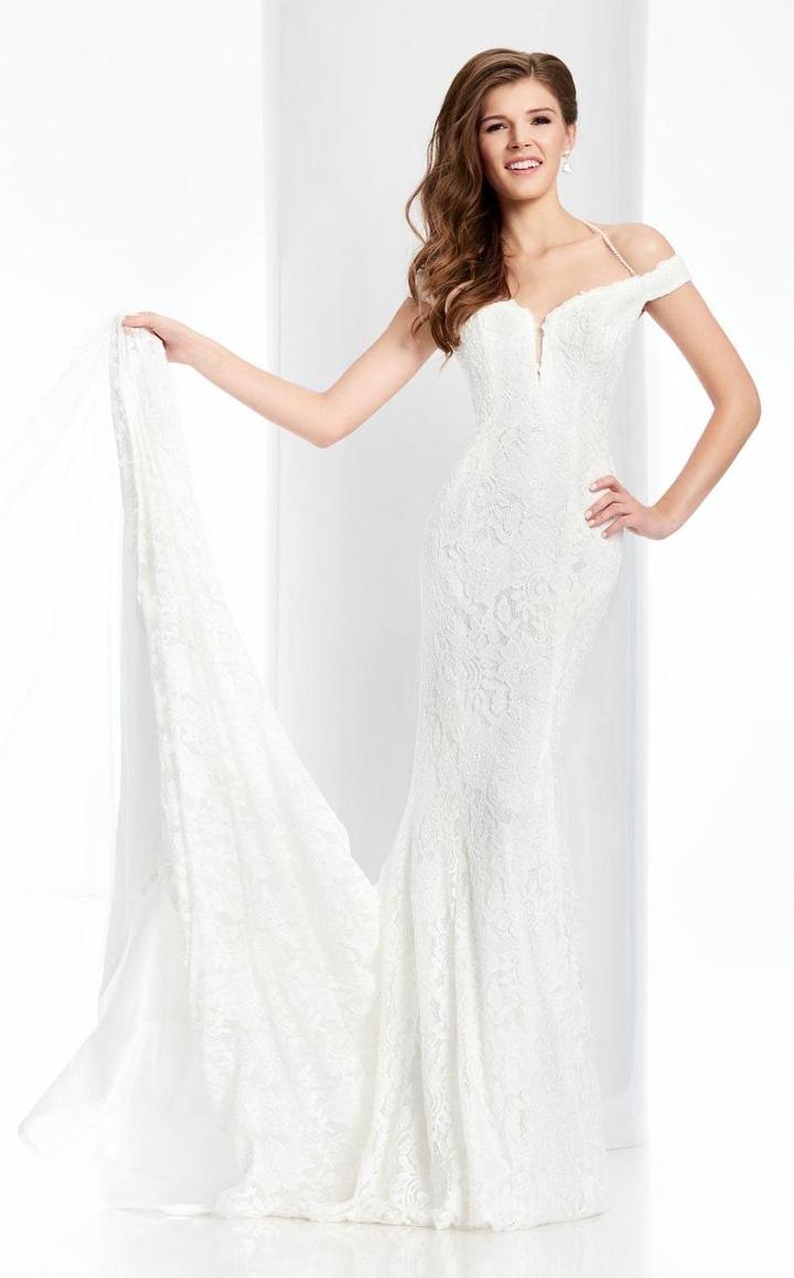 Clarisse - 4839 Off Shoulder Lace Mermaid Gown