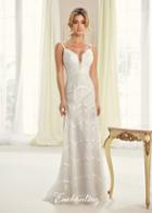 Enchanting By Mon Cheri - 217113 Lace Deep V-neck Wedding Gown
