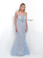 Intrigue - V-neck Lace Embellished Evening Dress 183