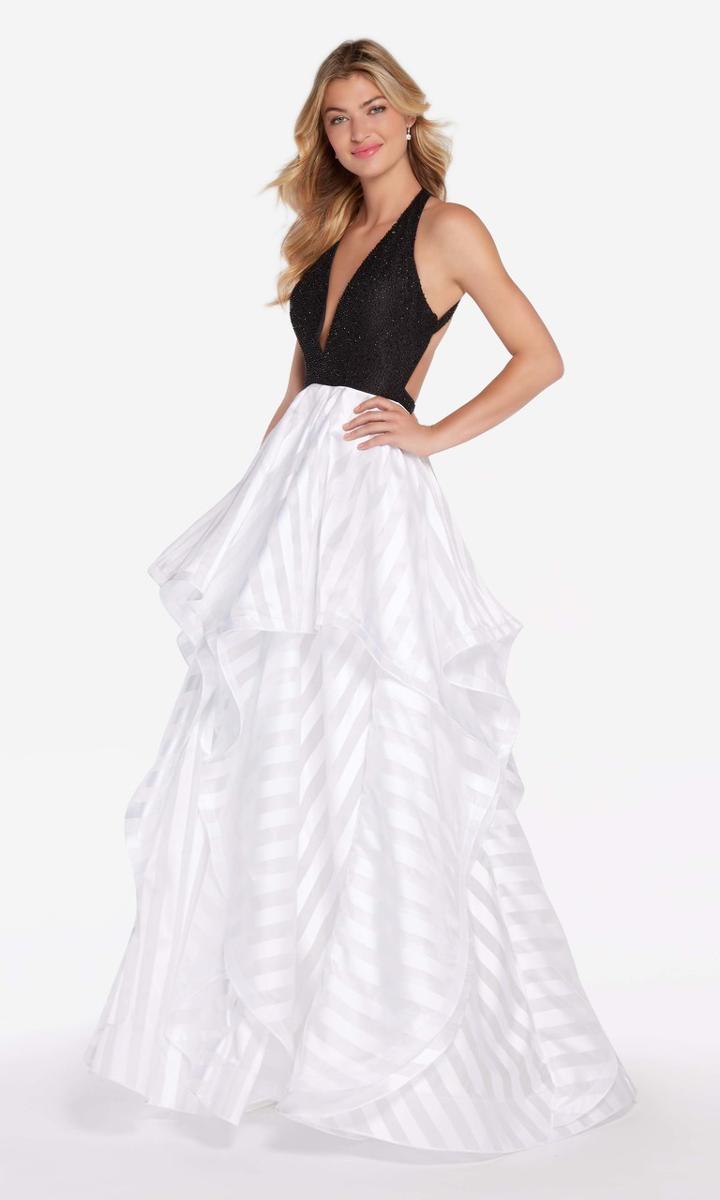 Alyce Paris - 60148 Plunging Halter Neck Tiered Ballgown