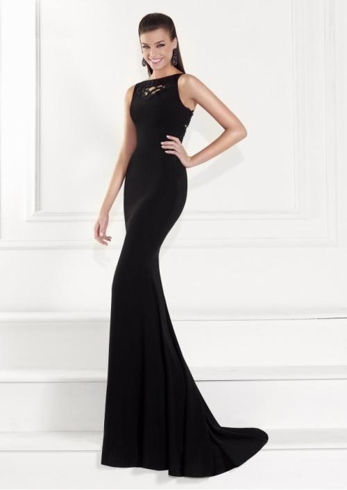 Tarik Ediz - Embellished Bateau Neck Gown 92553