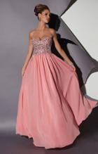 Studio 17 - 12452 Sparkling Strapless Sweetheart Chiffon Long Gown