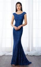 Cameron Blake - 217644 Illusion Bateau Neck Trumpet Dress