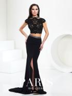 Paris Prom By Mon Cheri - 116702 Two Piece Dress In Black