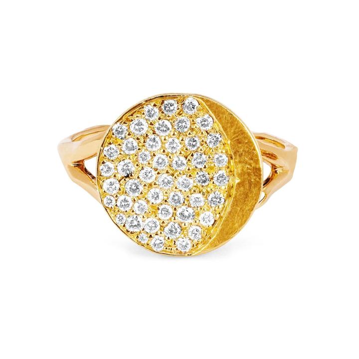 Logan Hollowell - New! 18k Waning Gibbous Moon Phase Coin Ring