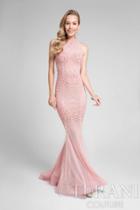 Terani Prom - Elegant Beaded High Neck Polyester Mermaid Gown 1712p2450