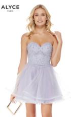 Alyce Paris - 3759 Beaded Lace Corset Top Tulle Short Party Dress