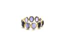 Tresor Collection - Iolite Stackable Ring Bands In 18k Yellow Gold