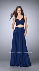 La Femme - Beautiful Sleeveless Sweetheart Two-piece Chiffon Dress 23979