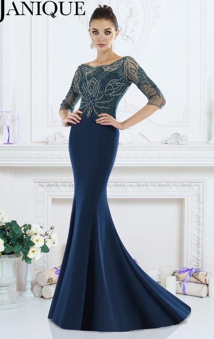 Janique - 7521 Dress In Teal