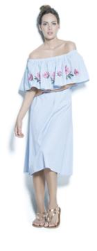 2017 Estivo Swimwear - Off The Shoulder Embroidered Dress Cu030l/sol/09
