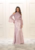 May Queen - Rq7541 Charming Cold Shoulder Lace Gown