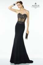 Alyce Paris B'dazzle - 35788 Dress In Black Nude