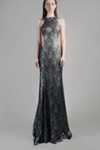 Beside Couture By Gemy - Cpf14 4088 Metallic Floral Lace Illusion Gown