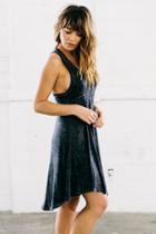 Joah Brown - Silhouette Slip Dress In Wash Graphite