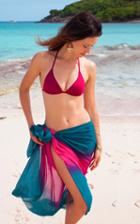 Voda Swim - Peacock/raspberry Sarong Cover Up