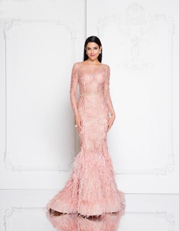 Terani Couture - 1811gl6475 Illusion Bateau Mermaid Dress