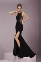 Tiffany Homecoming - Fitted Long Dress With High Slit 46097