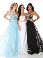 Paris Prom By Mon Cheri - 116780 Long Dress In Blue