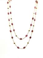 Tresor Collection - 18k Yellow Gold Long Lente Necklace With Ruby Style 2