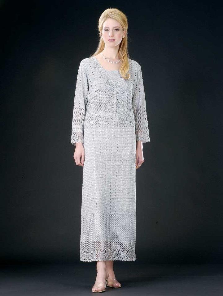 Soulmates - G1006 Hand Crochet Dress Jacket Set