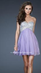 La Femme - Sparking Strapless A-line Dress 17902