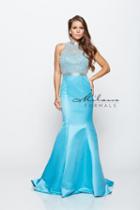 Milano Formals - Beaded Mesh Evening Gown E2140