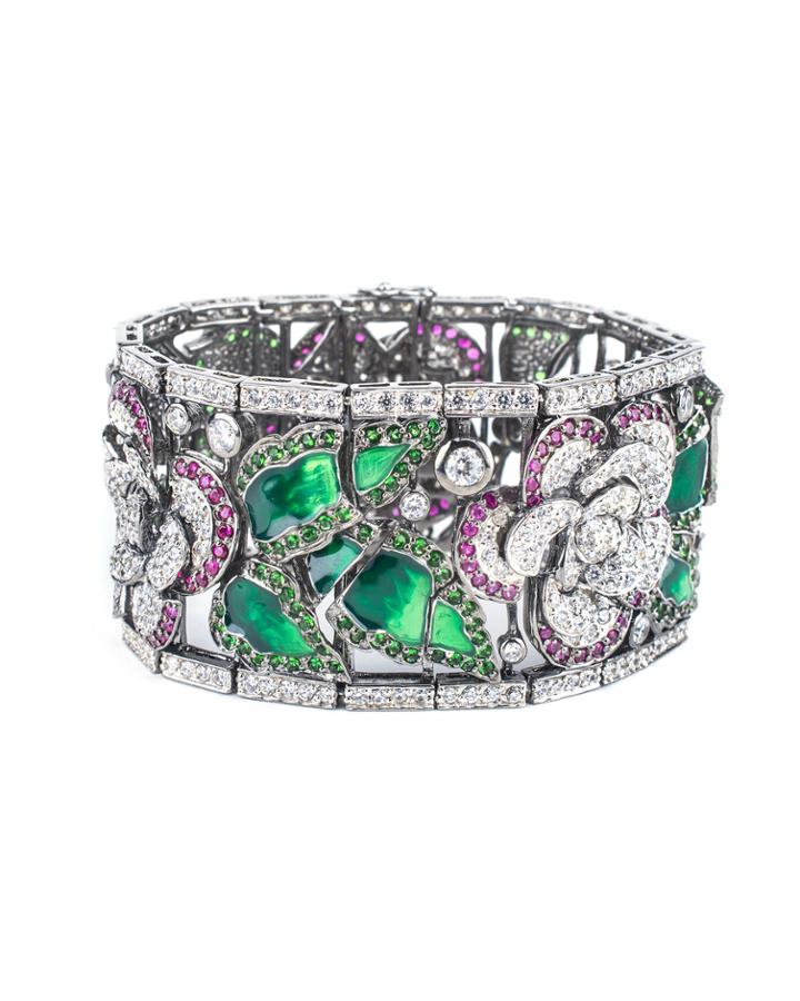 Jarin K Jewelry - Floral Enamel Bracelet
